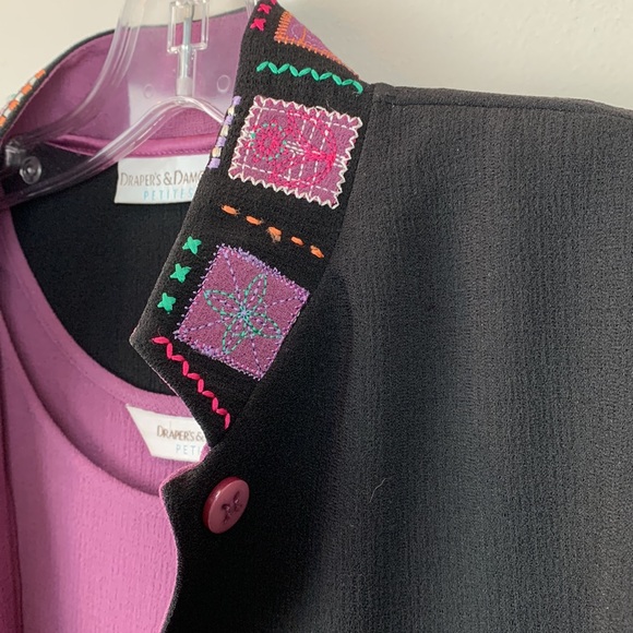 Draper's & Damon's 2 Pice Set  Embroidered Jacket & Matching Shell - Picture 4 of 9